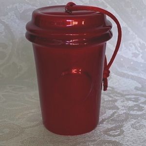 2014 Starbucks Ornament - candy apple red